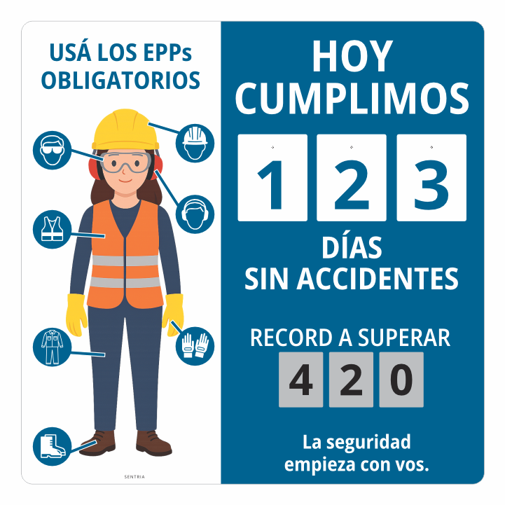 Carteles días sin accidentes